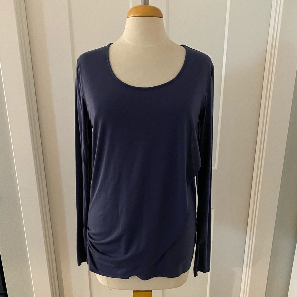 Athleta blue/gray long sleeve top XS